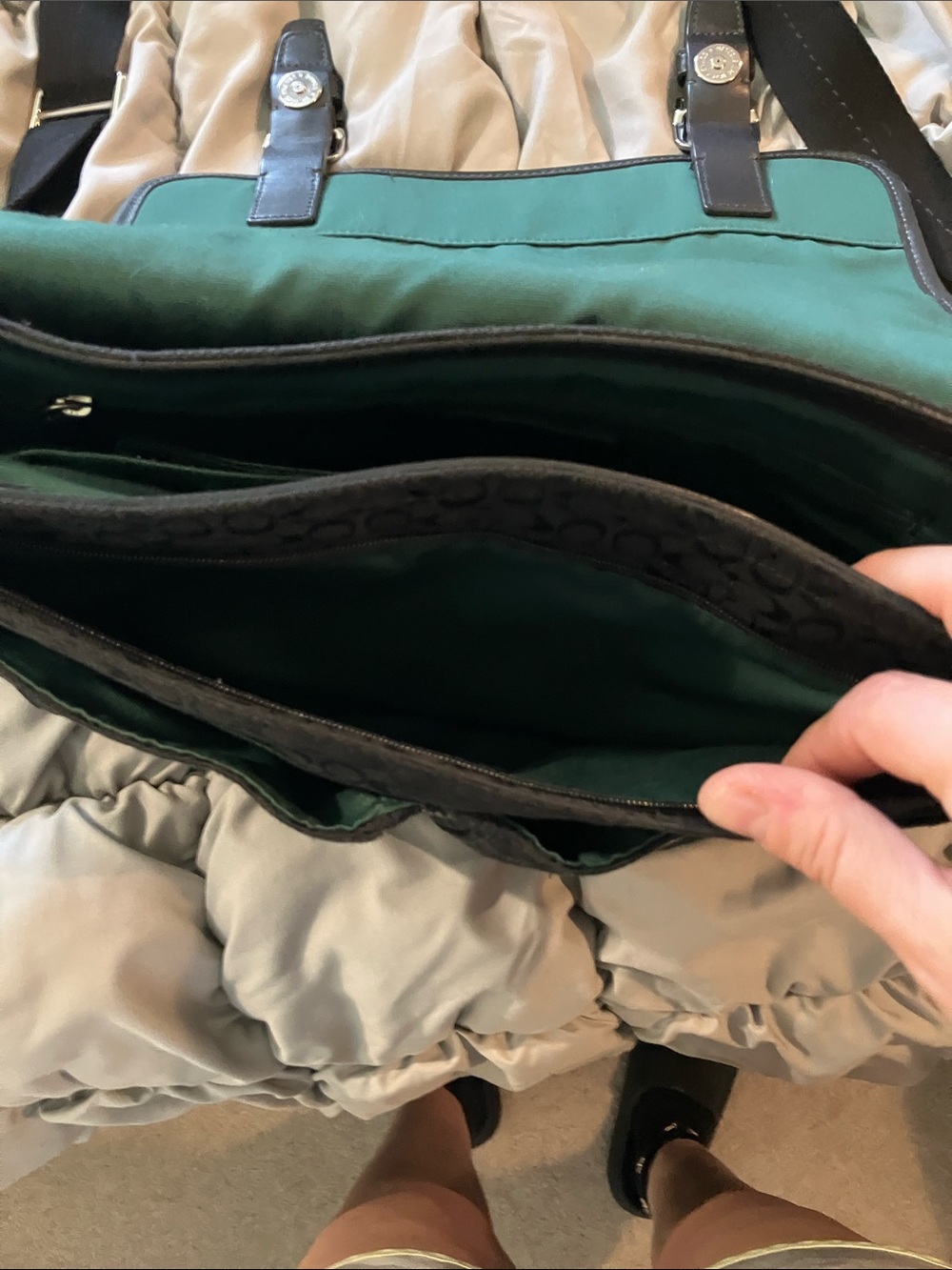 Coach Black Signature Messenger Crossbody Bag - Picture 6 of 13